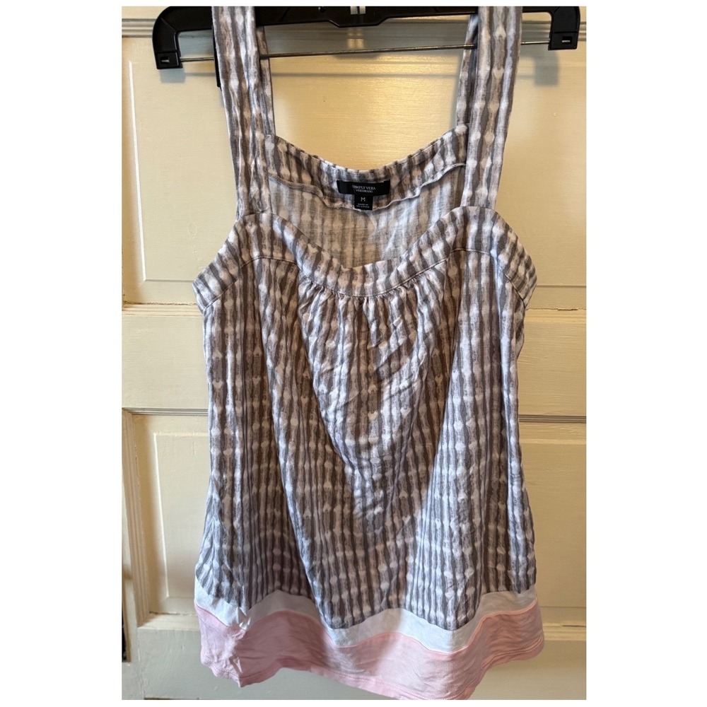 Simply Vera Vera Wang WomensGreyPink Abstract Pajama Set Tank and Shorts Size 
M
